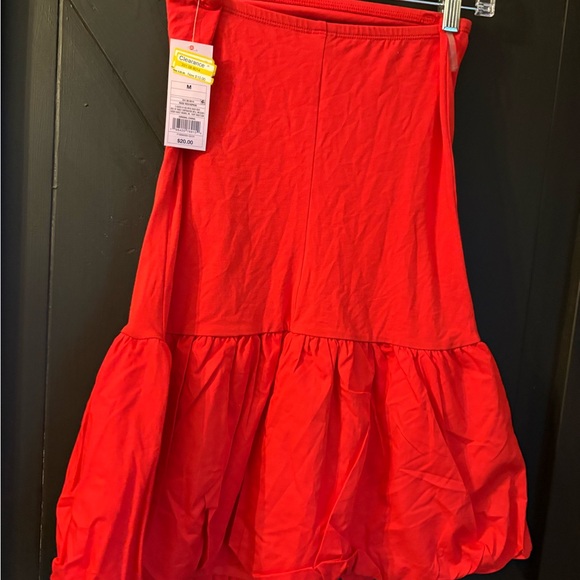 wild fable Strapless Red Tiered Dress - Picture 2 of 5